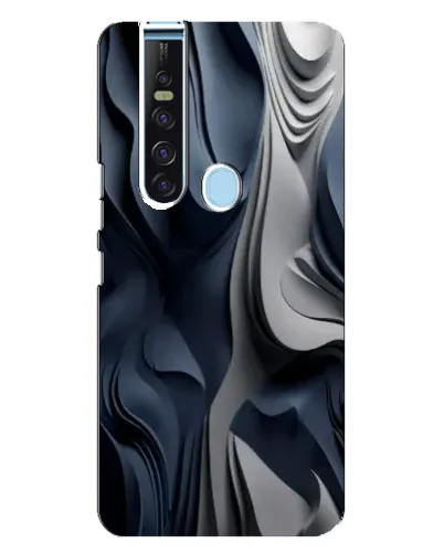 Чехол для TECNO Camon 15 Pro с картинкой «Объемные синие складки» Чехол для TECNO Camon 15 Pro с картинкой «Объемные синие складки»