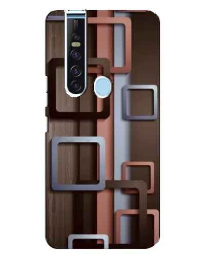 Чехол для TECNO Camon 15 Pro с картинкой «Коричневые объемные квадраты» Чехол для TECNO Camon 15 Pro с картинкой «Коричневые объемные квадраты»