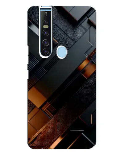 Чехол для TECNO Camon 15 Pro с картинкой «Черные геометрические блоки» Чехол для TECNO Camon 15 Pro с картинкой «Черные геометрические блоки»
