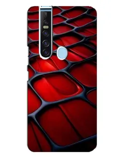 Чехол для TECNO Camon 15 Pro с картинкой «Красная глянцевая сетка»