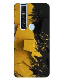 Чехол для TECNO Camon 15 Pro с картинкой «Золотые осколки геометрии»