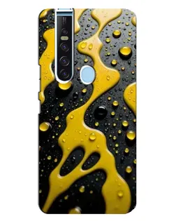 Чехол для TECNO Camon 15 Pro с картинкой «Жидкое желтое золото»