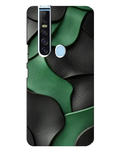 Чехол для TECNO Camon 15 Pro с картинкой «Зеленые кожаные волны» Чехол для TECNO Camon 15 Pro с картинкой «Зеленые кожаные волны»