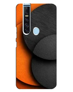 Чехол для TECNO Camon 15 Pro с картинкой «Геометрия оранжевых кругов»