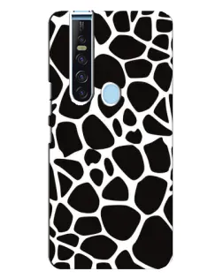 Чехол для TECNO Camon 15 Pro с картинкой «Черно-белый жираф»