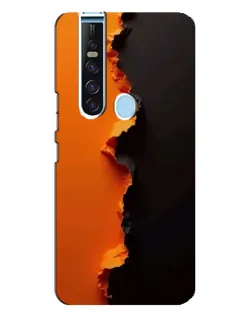 Чехол для TECNO Camon 15 Pro с картинкой «Оранжевый разлом»