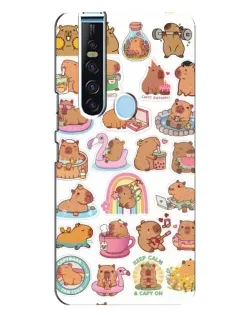 Чохол для TECNO Camon 15 Pro з картинкою «Капібари набір» Чохол для TECNO Camon 15 Pro з картинкою «Капібари набір»