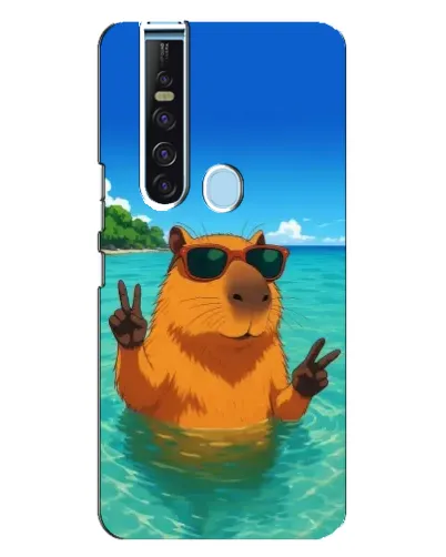 Чехол для TECNO Camon 15 Pro с картинкой «Морская капибара»