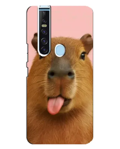 Чехол для TECNO Camon 15 Pro с картинкой «Капибара с языком»