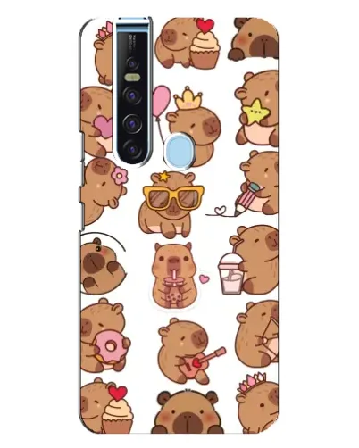 Чехол для TECNO Camon 15 Pro с картинкой «Стикерпак с капибарами»