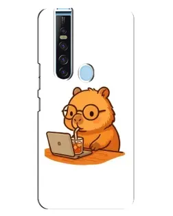 Чохол для TECNO Camon 15 Pro з картинкою «Капібара з ноутбуком» Чохол для TECNO Camon 15 Pro з картинкою «Капібара з ноутбуком»