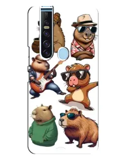 Чохол для TECNO Camon 15 Pro з картинкою «Круті капібари музиканти» Чохол для TECNO Camon 15 Pro з картинкою «Круті капібари музиканти»