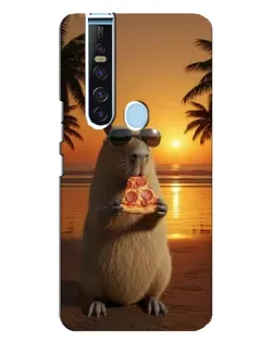 Чохол для TECNO Camon 15 Pro з картинкою «Капібара з піцою» Чохол для TECNO Camon 15 Pro з картинкою «Капібара з піцою»