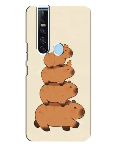 Чехол для TECNO Camon 15 Pro с картинкой «Башня из капибар»
