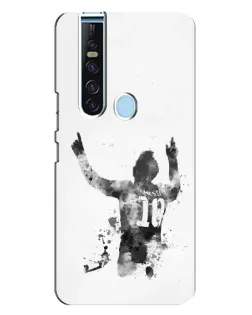 Чехол для TECNO Camon 15 Pro с картинкой «Черно-белый силуэт Месси» Чехол для TECNO Camon 15 Pro с картинкой «Черно-белый силуэт Месси»