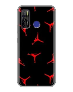 Чохол для TECNO Camon 15 з картинкою «Jordan Red Pattern»