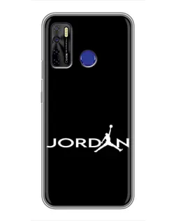 Чехол для TECNO Camon 15 с картинкой «Jordan White Logo»