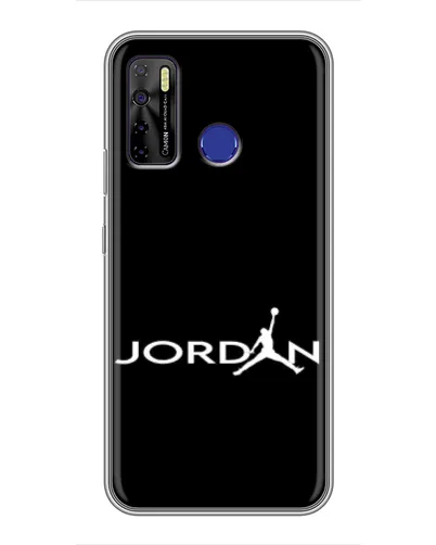 Чехол для TECNO Camon 15 с картинкой «Jordan White Logo»
