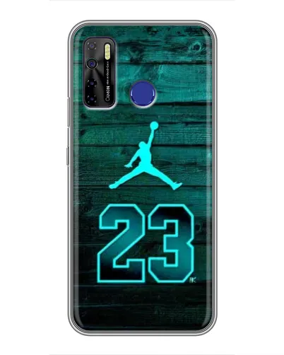 Чехол для TECNO Camon 15 с картинкой «Jordan Cyan 23»