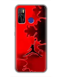 Чехол для TECNO Camon 15 с картинкой «Jordan Red Smoke»