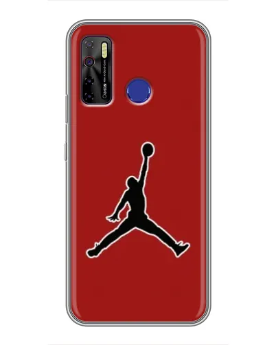 Чехол для TECNO Camon 15 с картинкой «Jordan Red Back»