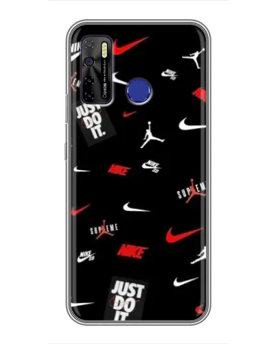 Чехол для TECNO Camon 15 с картинкой «Nike Mix Pattern»