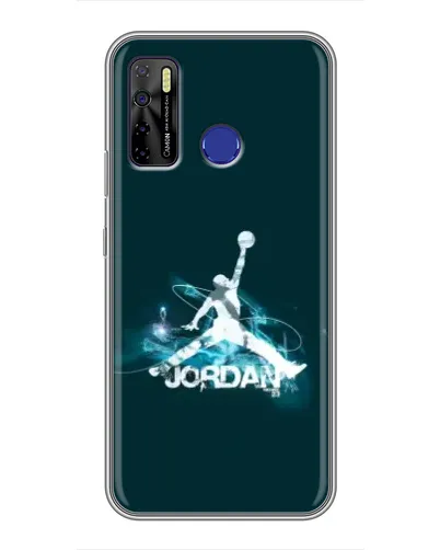 Чехол для TECNO Camon 15 с картинкой «Jordan Blue Fire»