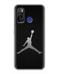 Чехол для TECNO Camon 15 с картинкой «Jordan Dark Carbon»