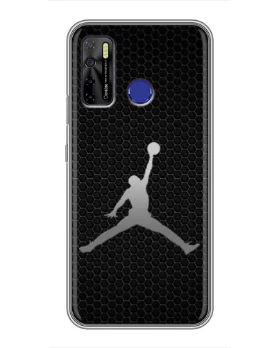 Чехол для TECNO Camon 15 с картинкой «Jordan Dark Carbon»