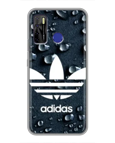 Чехол для TECNO Camon 15 с картинкой «Adidas Trefoil Blue»