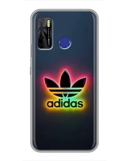 Чехол для TECNO Camon 15 с картинкой «Неоновый Adidas»