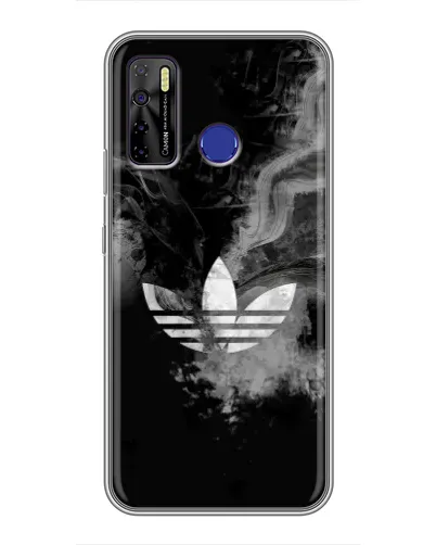 Чехол для TECNO Camon 15 с картинкой «Абстрактный дым Adidas»
