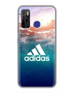 Чехол для TECNO Camon 15 с картинкой «Океанская глубина адидас»