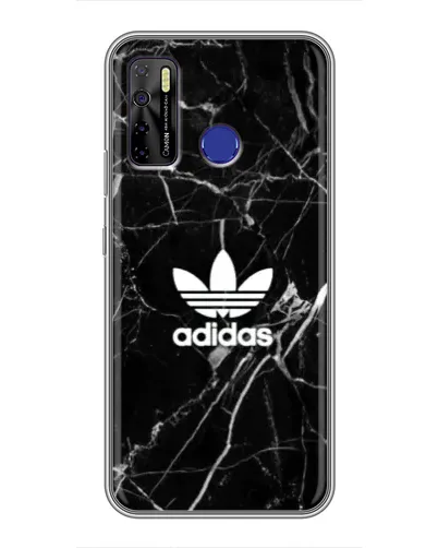 Чехол для TECNO Camon 15 с картинкой «Белый мрамор Adidas»