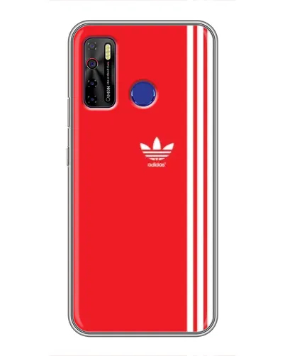 Чехол для TECNO Camon 15 с картинкой «Красный минимализм Adidas»