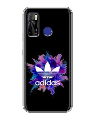 Чехол для TECNO Camon 15 с картинкой «Взрыв красок Adidas»