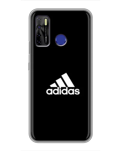 Чехол для TECNO Camon 15 с картинкой «Черная классика Adidas»