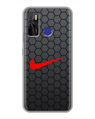 Чохол для TECNO Camon 15 з картинкою «Nike — карбонова сітка»