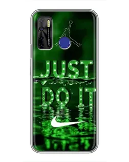 Чохол для TECNO Camon 15 з картинкою «Зелений неоновий Nike»