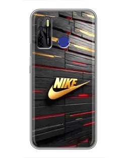 Чохол для TECNO Camon 15 з картинкою «Золотий Nike на металі»