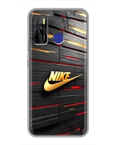Чохол для TECNO Camon 15 з картинкою «Золотий Nike на металі»