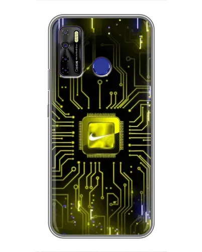 Чохол для TECNO Camon 15 з картинкою «Nike — золота іскра»