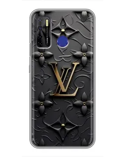 Чохол для TECNO Camon 15 з картинкою «Шкіряна текстура LV»