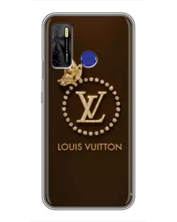 Чохол для TECNO Camon 15 з картинкою «LV — золота печатка»