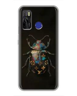 Чохол для TECNO Camon 15 з картинкою «LV — мармуровий принт»