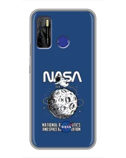 Чохол для TECNO Camon 15 з картинкою «NASA — місячна місія»