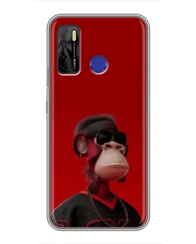 Чохол для TECNO Camon 15 з картинкою «Bored Ape в червоному»