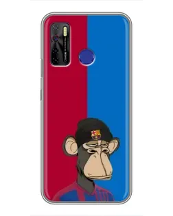 Чохол для TECNO Camon 15 з картинкою «Bored Ape — фанат Барси»