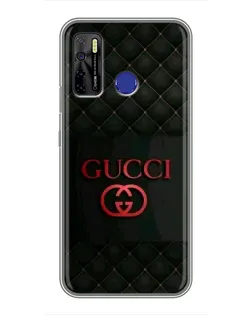 Чохол для TECNO Camon 15 з картинкою «Gucci — стьобаний чорний»