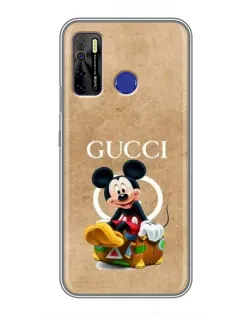 Чохол для TECNO Camon 15 з картинкою «Міккі Маус Gucci — крафт»
